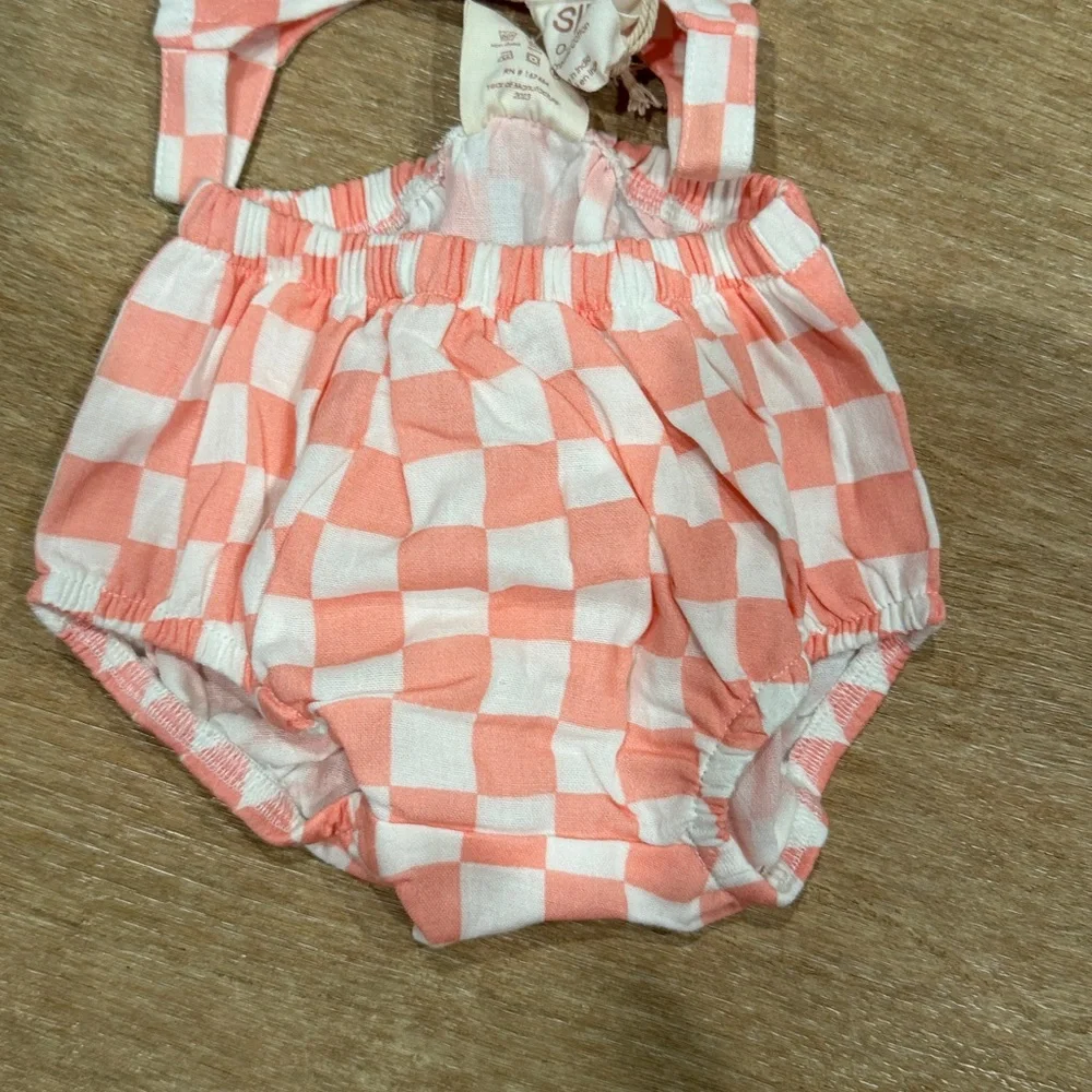 SIIX Peplum Checkered Set - Pink and White